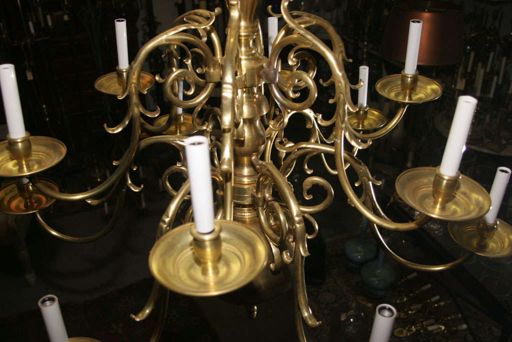 Spectacular French Bronze Chandelier For Sale 5