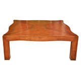 Leather Clad Coffee Table