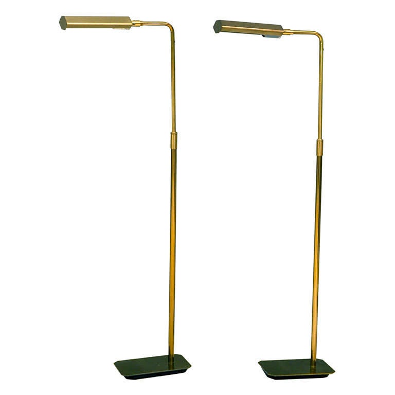 Pair Of Brass Koch And Lowy Articulating Reading Lamps at 1stdibs