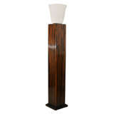 Macassar Ebony Column & Plaster Urn/Standing Lamp
