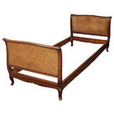 Old French Walnut Double Caned Daybed.