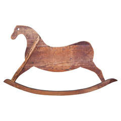 One Sided Early American Rocking Horse