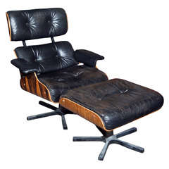 Eames Style Chair and Ottoman