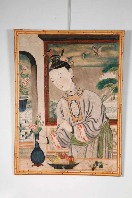 Extremely Fine Quality Late 18th Century Chinese Gouache Picture For Sale 7