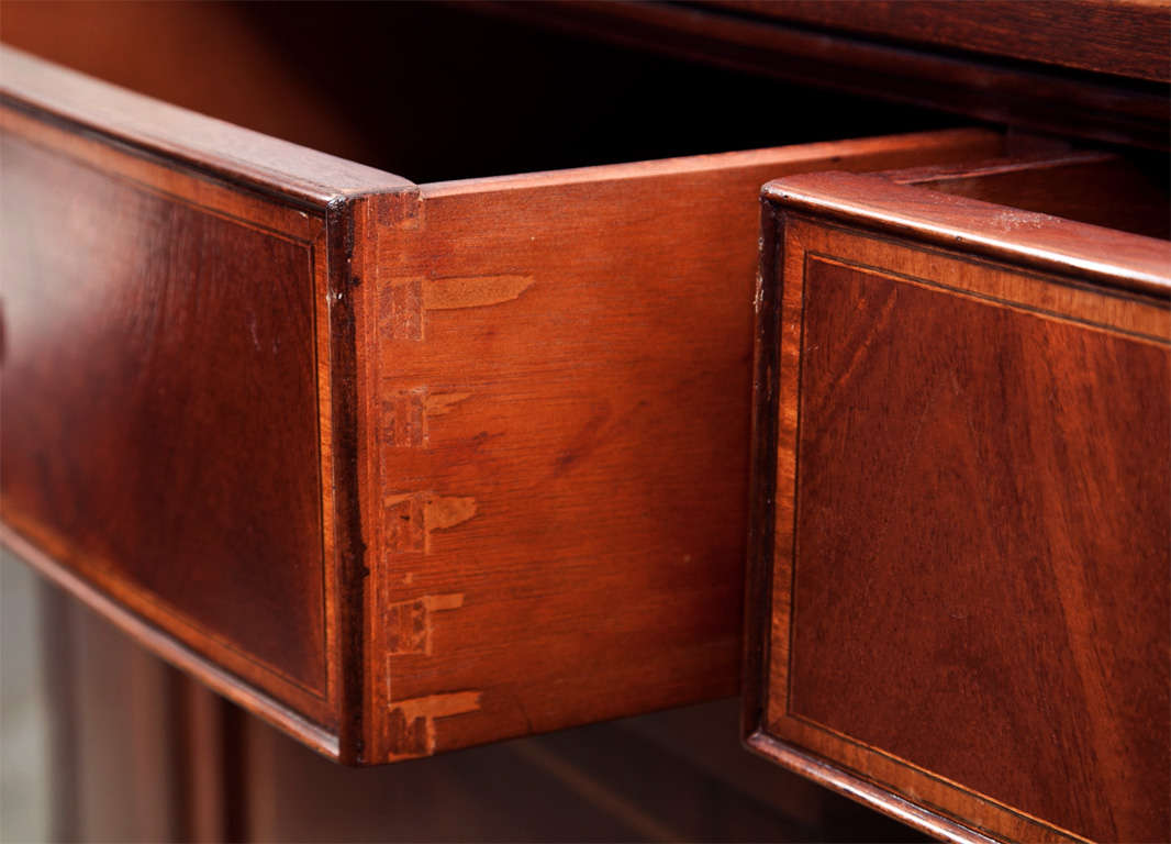 English Mahogany Bow Front Server/Credenza In New Condition For Sale In Woodbury, CT