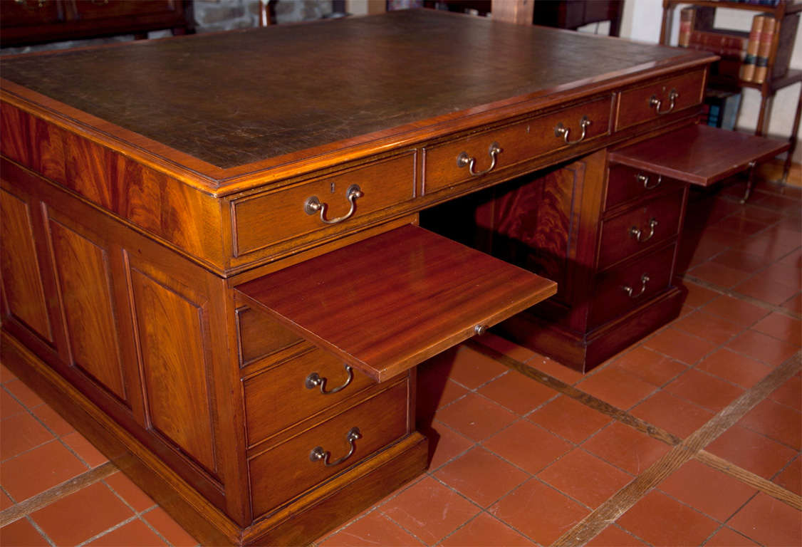Custom English Partners Desk For Sale at 1stDibs partners desk for
