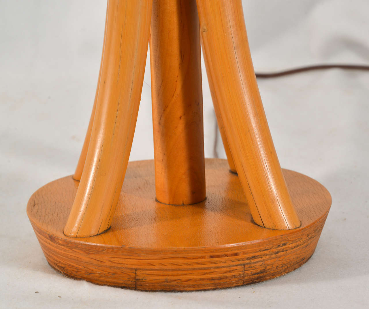 American Thonet Style 1950s Bentwood Table Lamp For Sale