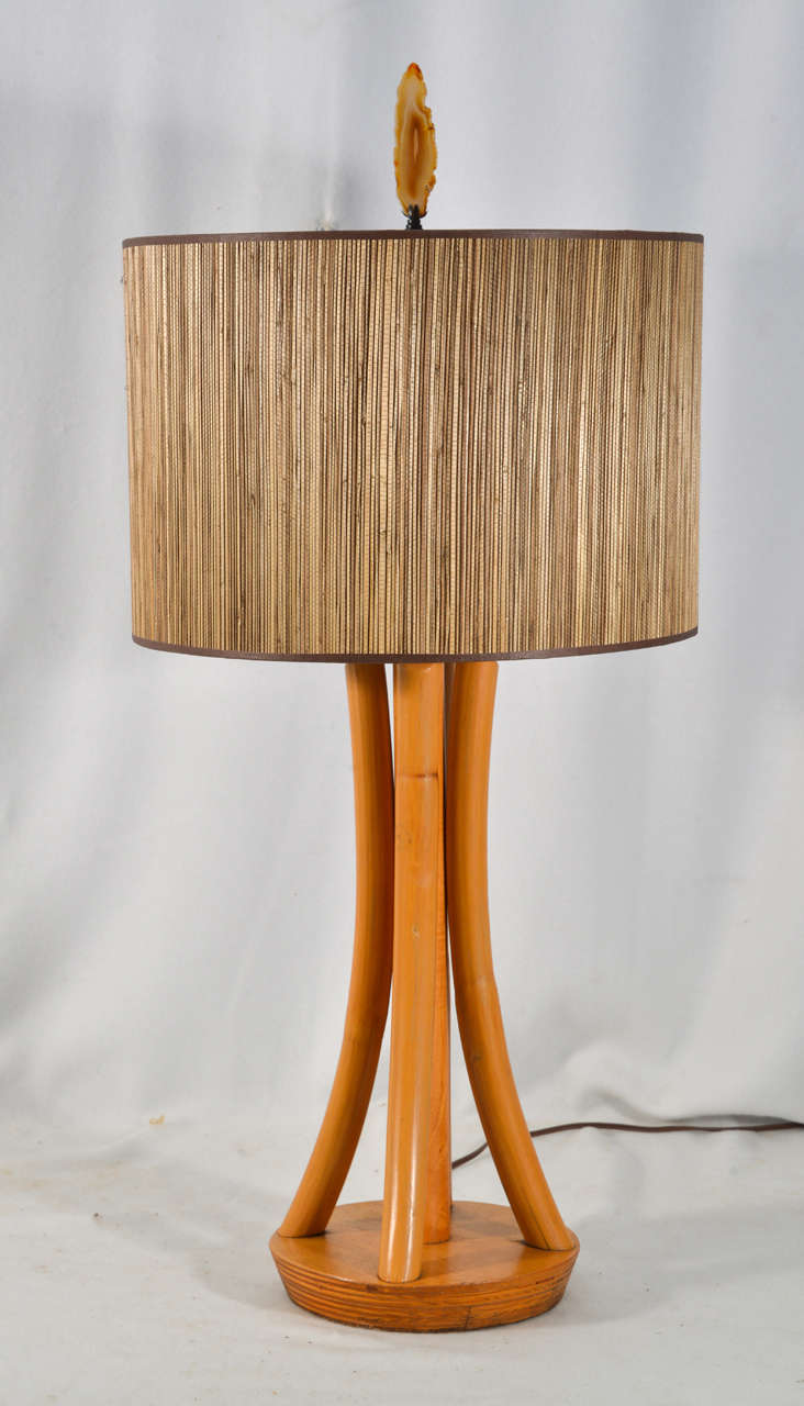 Thonet Style 1950s Bentwood Table Lamp For Sale 2