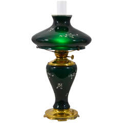 1890's Success Oil Lamp with Cased Glass "Dr.'s Lamp"