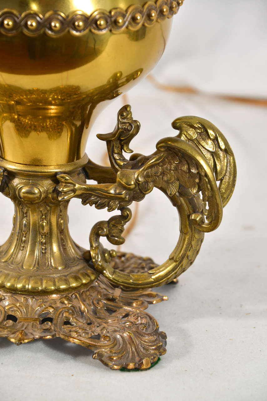 Mid 1800's Banquet Lamp, Electrified In Excellent Condition For Sale In Austin, TX