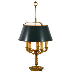 Rare Five-Light, 19th Century French Bouillotte Lamp