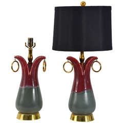 Vintage 1950s Pair of Mid-Century Table Lamps