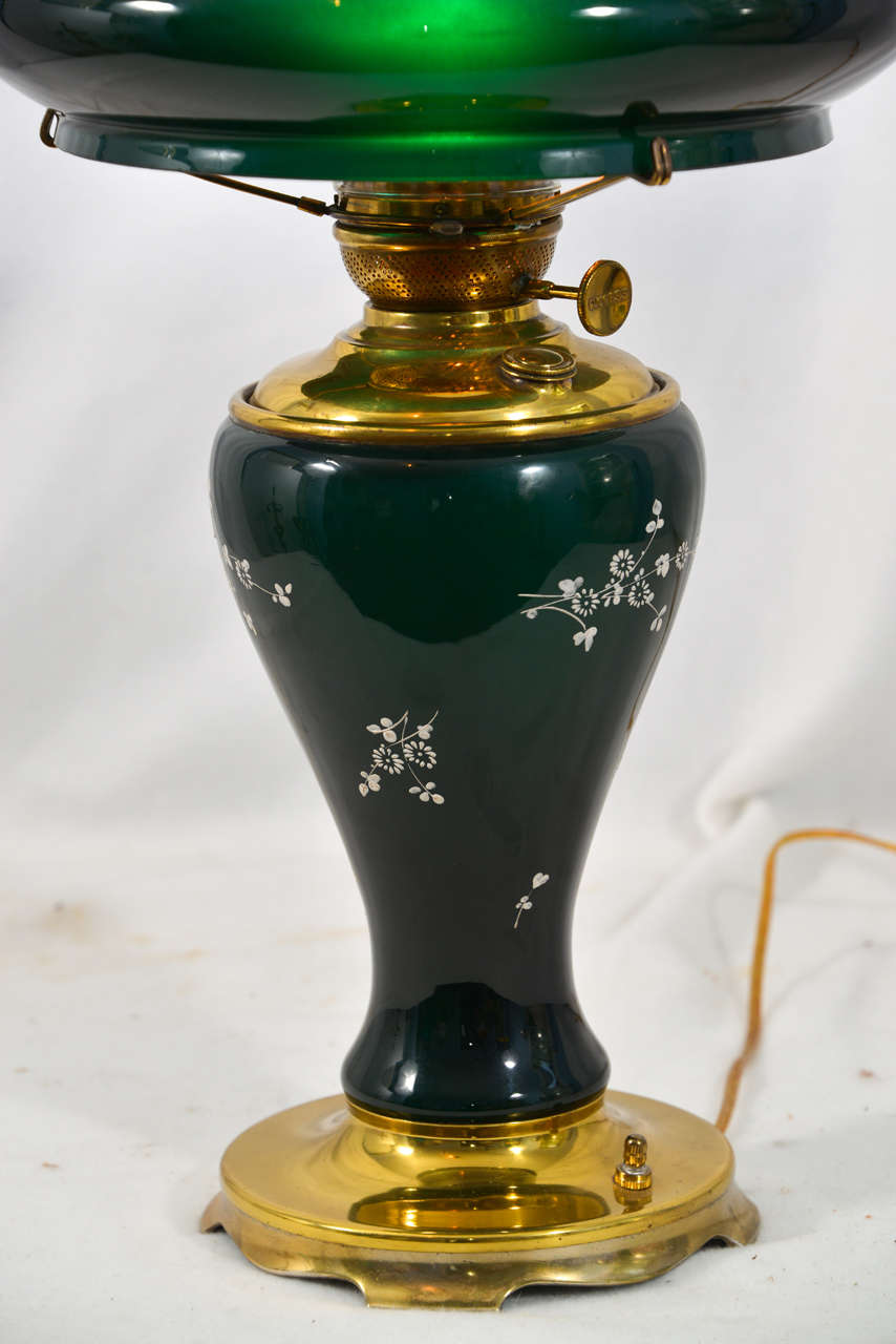 1890's Success Oil Lamp with Cased Glass "Dr.'s Lamp" at 1stDibs