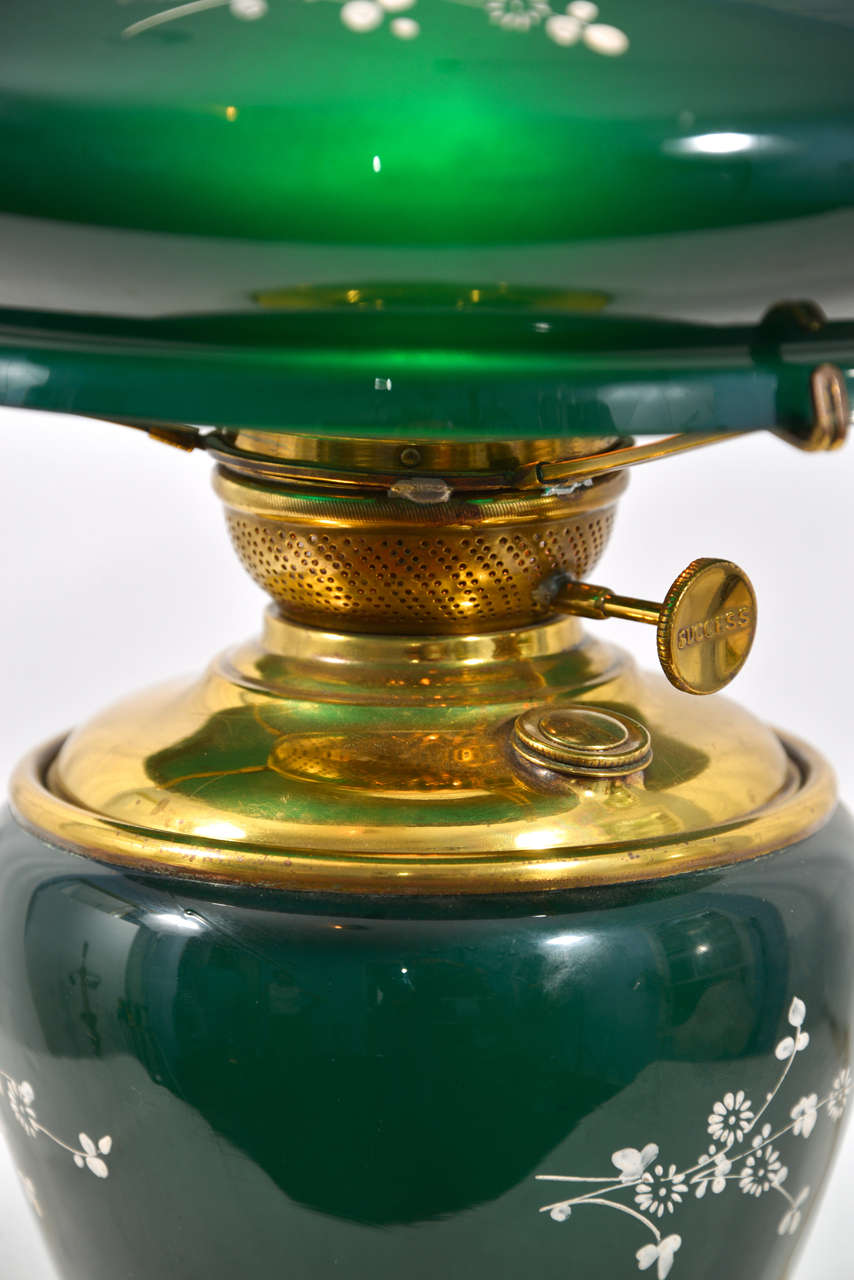 1890's Success Oil Lamp with Cased Glass "Dr.'s Lamp" at 1stDibs