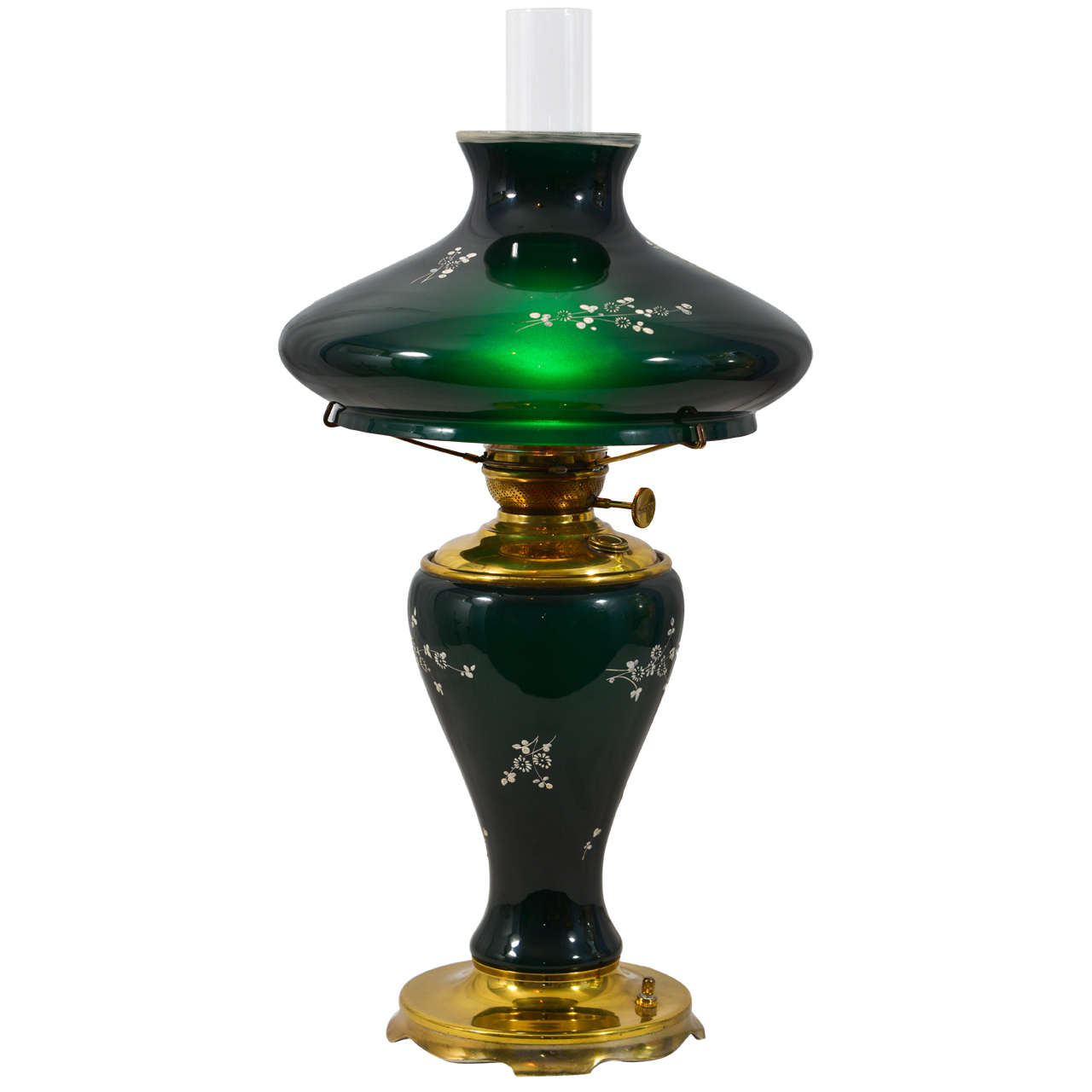 1890's Success Oil Lamp with Cased Glass "Dr.'s Lamp" at 1stDibs