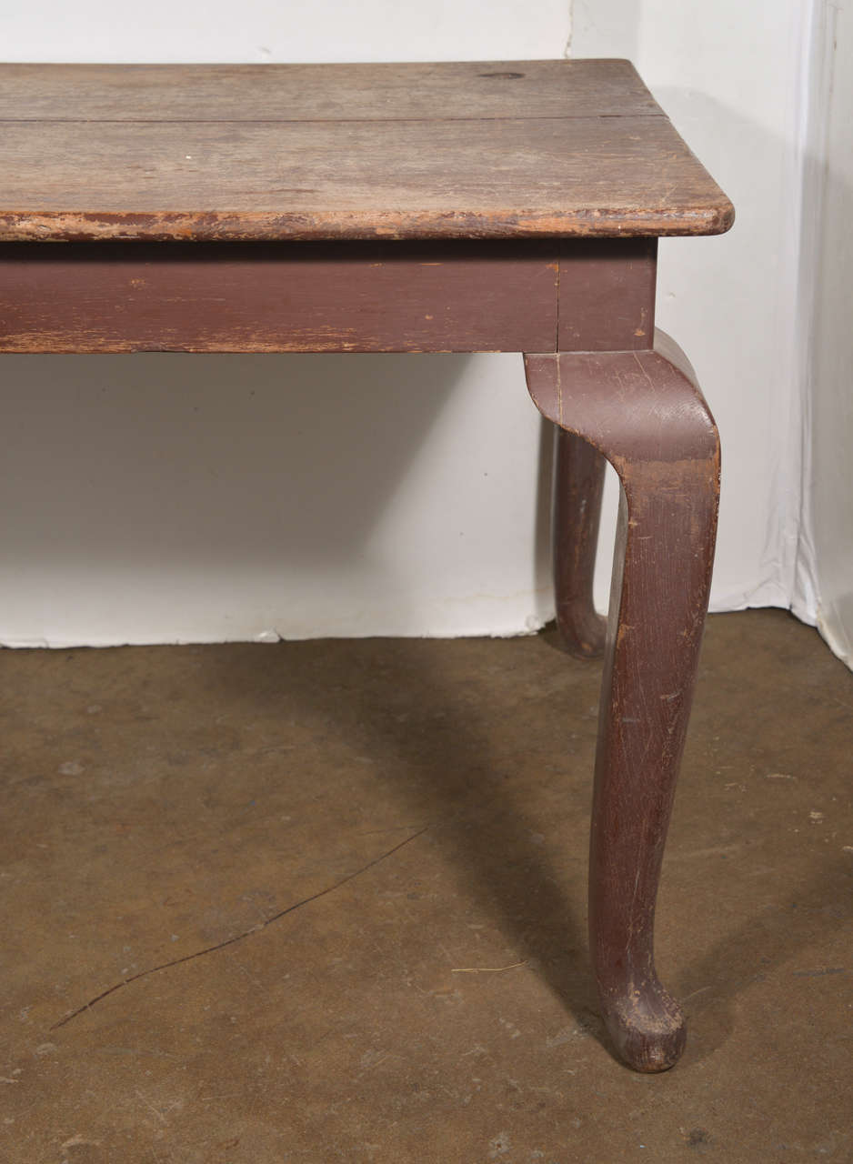 19th c. Belgian Oak Farm Table In Excellent Condition In Houston, TX