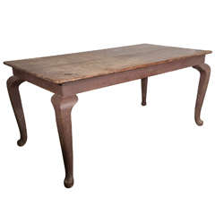 Antique 19th c. Belgian Oak Farm Table
