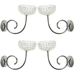 Elegant Set of 4 Barovier Wall Sconces