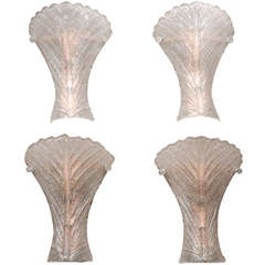 Great Set of 4 Murano Mazzega Wall Sconces