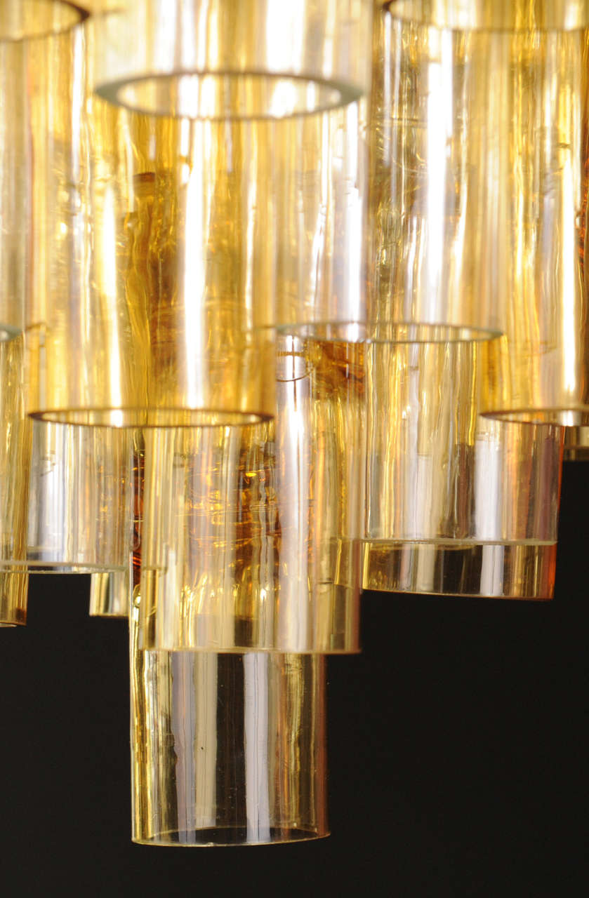 murano glass tube chandelier