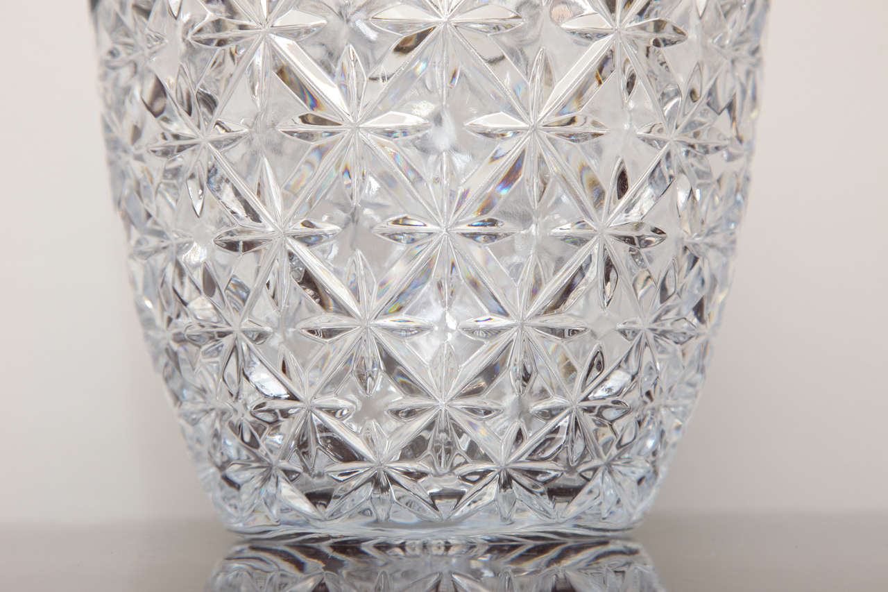 Elegant Cut Crystal Champagne Cooler In Excellent Condition In New York, NY
