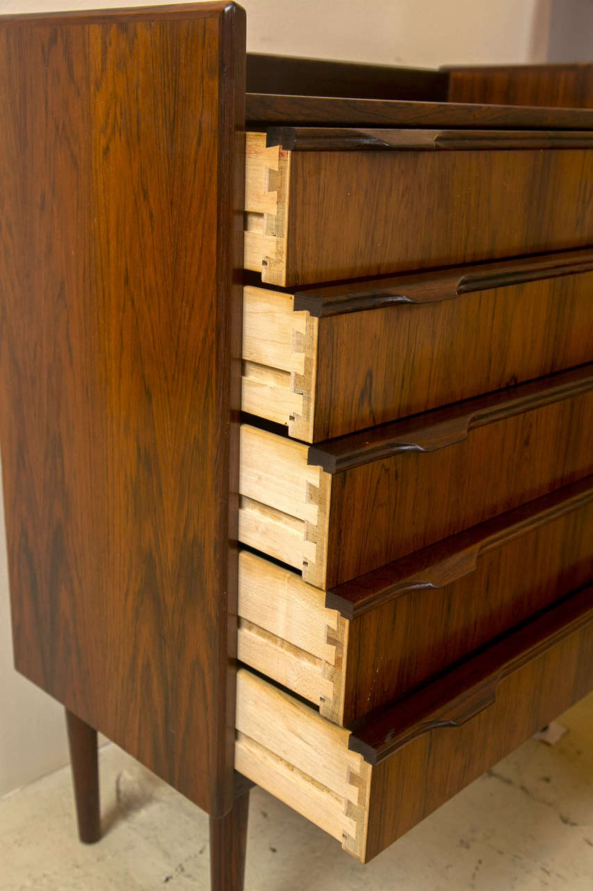 Mid-20th Century Knud Nielsen Rosewood Chest of Drawers For Sale