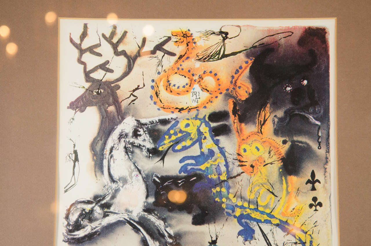 Mid-Century Modern Original Color Heliogravure by Salvador Dali from 