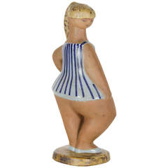 Mid-Century Modern Stoneware Figurine, "Dora" by Lisa Larson for Gustavsberg