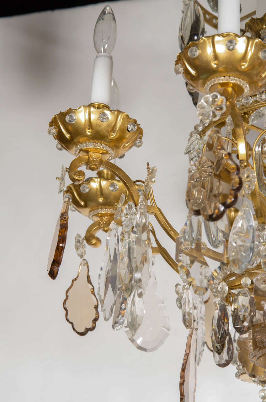 Exquisite Louis XVI Style Gilt Bronze Chandelier by Jansen In Excellent Condition In New York, NY
