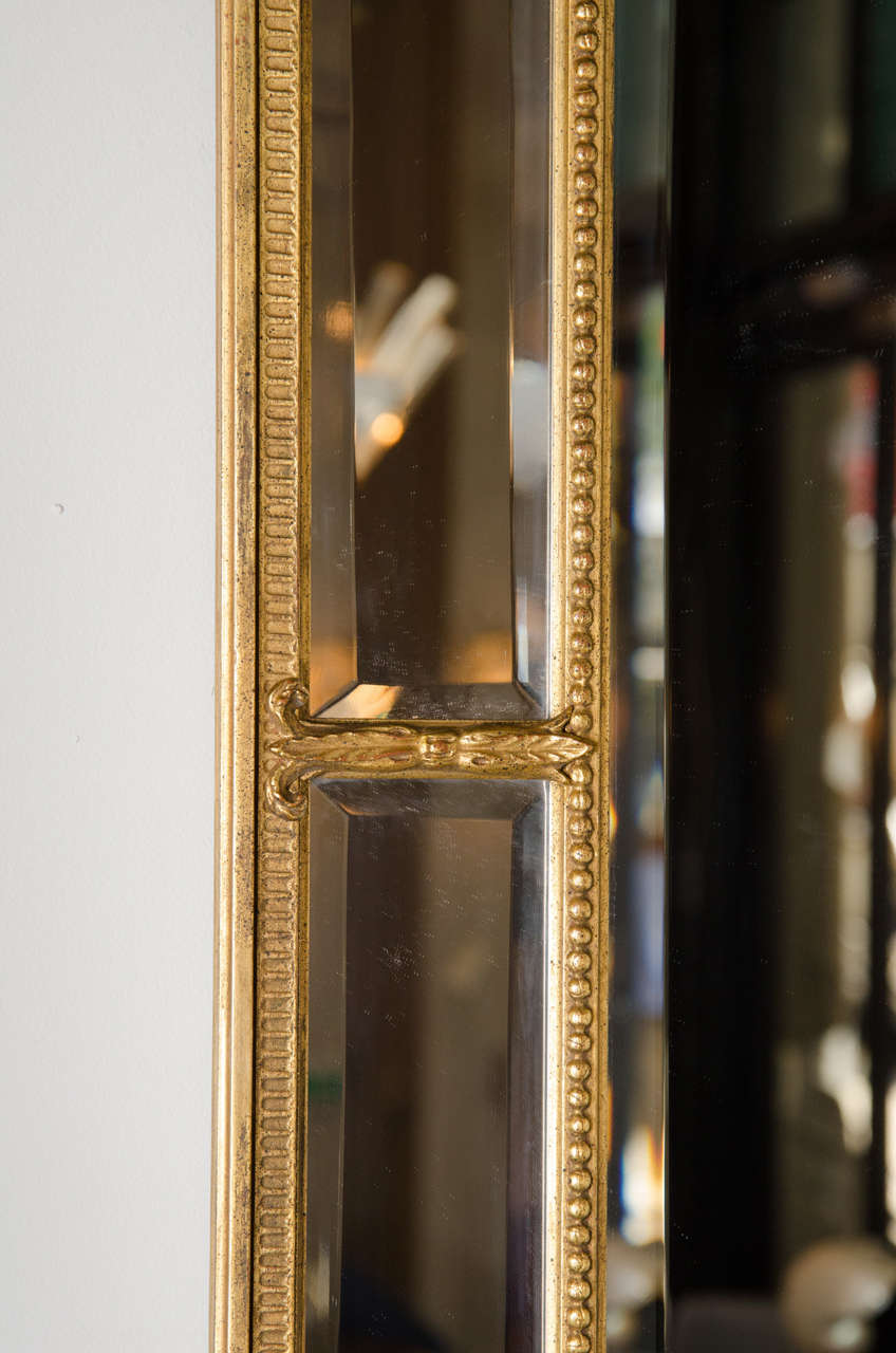 mid century modern gold mirror