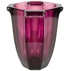 Exquisite Art Deco Amethyst Urn Form Glass Vase
