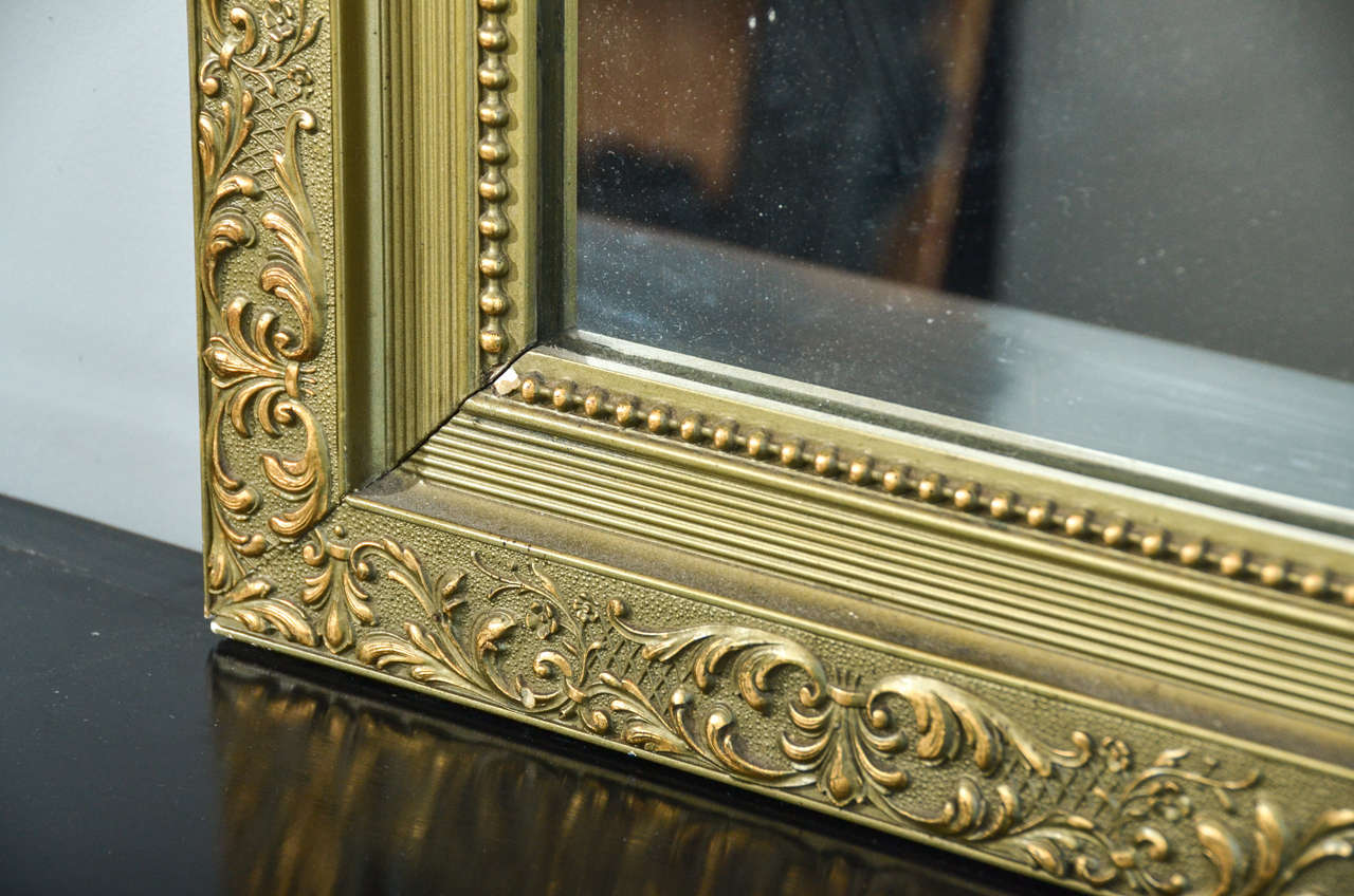 French Gilt Polychrome Mirror For Sale