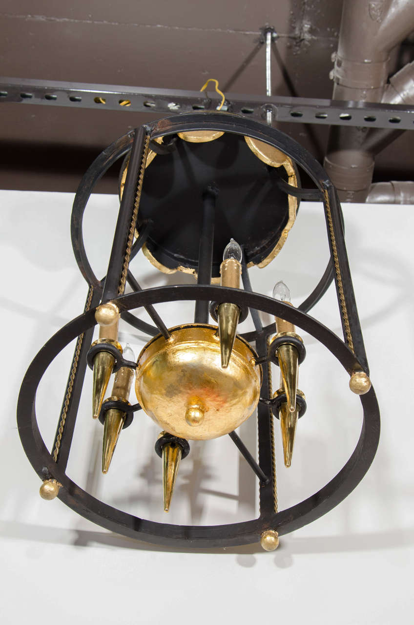 Exceptional Art Deco Large-Scale Lantern Chandelier 1