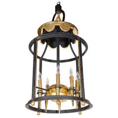 Exceptional Art Deco Large-Scale Lantern Chandelier