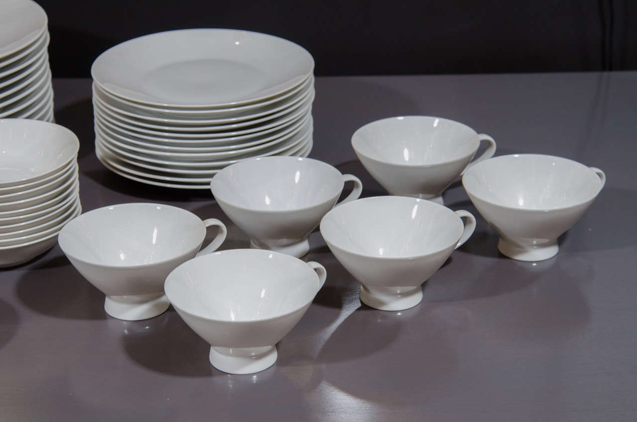 MidCentury Modern Rosenthal China Set for 12 Designed by Raymond Loewy