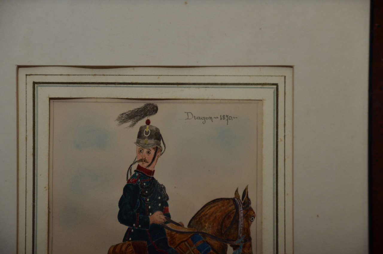 Ten 19th Century French Original Soldier Paintings For Sale 5