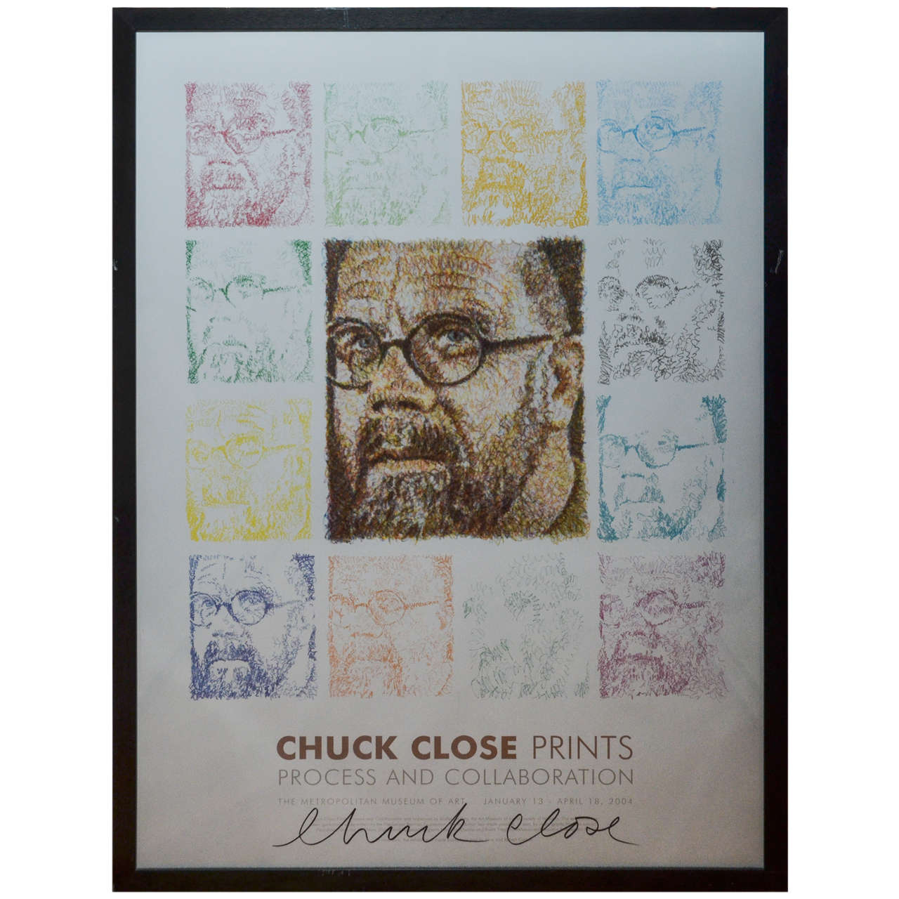 Chuck Close Signed Poster