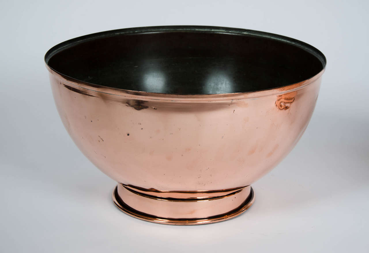 Country Pair of Early 19th Century Large Copper Bowls