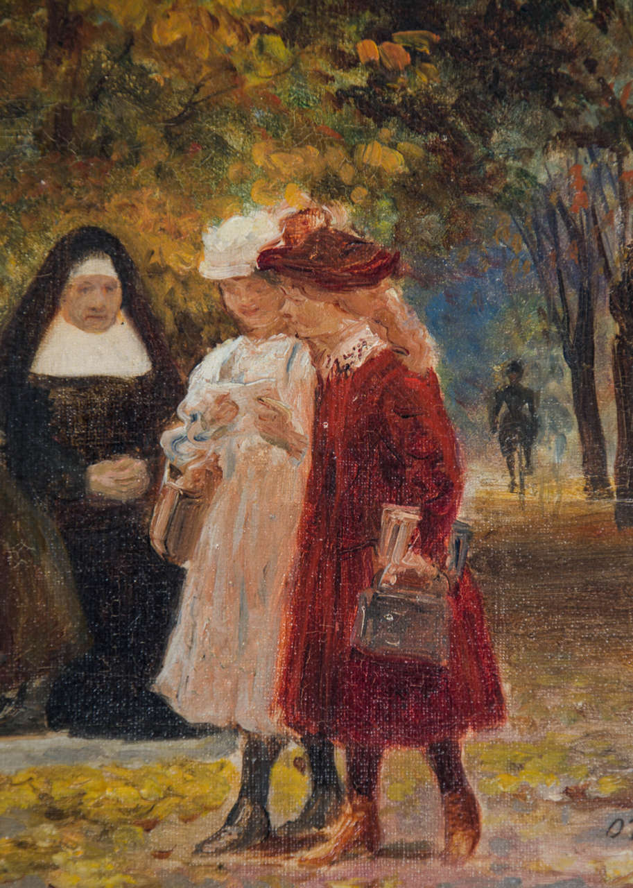19th Century Danish Oil Painting of La Donna by Otto Bache In Excellent Condition In London, GB