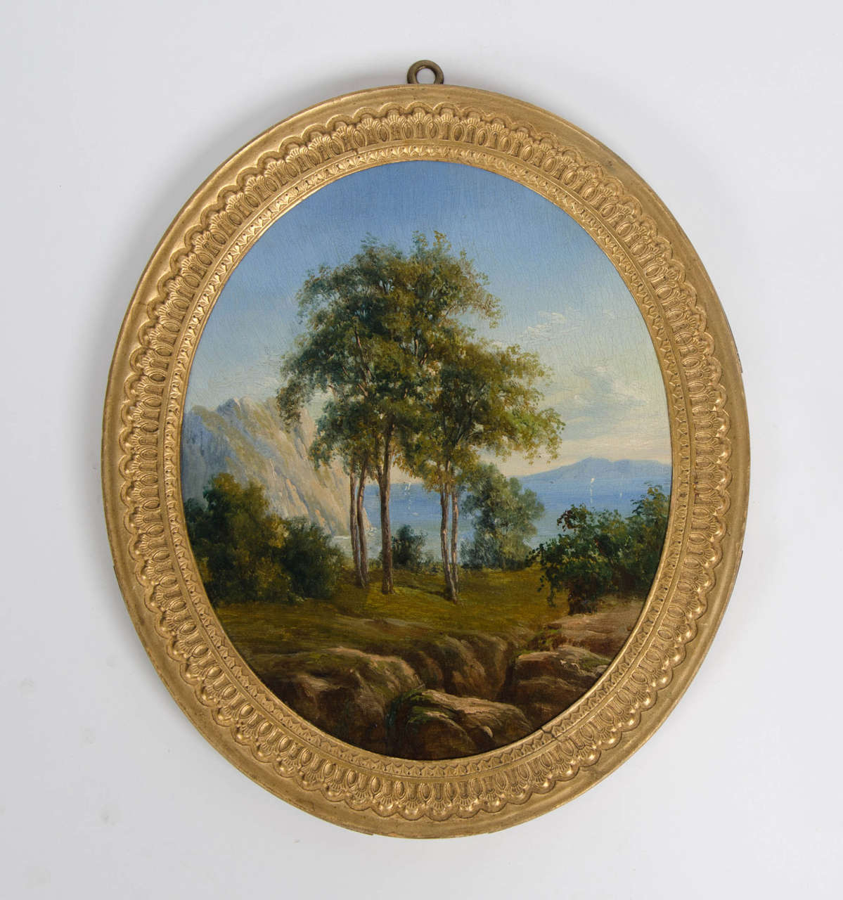 "Bay of Naples" Oil Painting by Thorald Læssøe