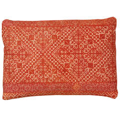 Antique Moroccan Fez Embroidered Pillow