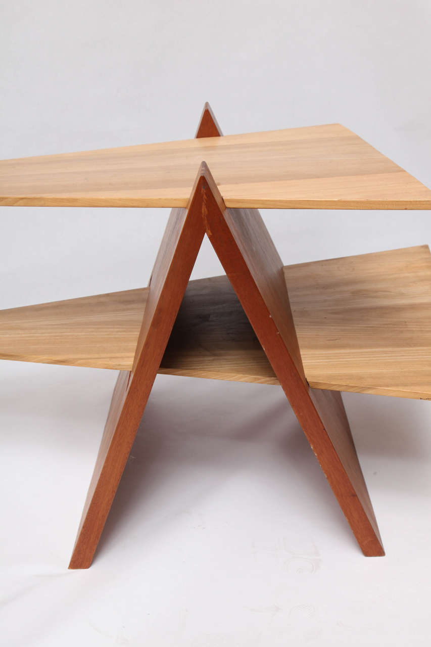 Table Mid Century Modern Constructivist wood Puzzle 1970's For Sale 2