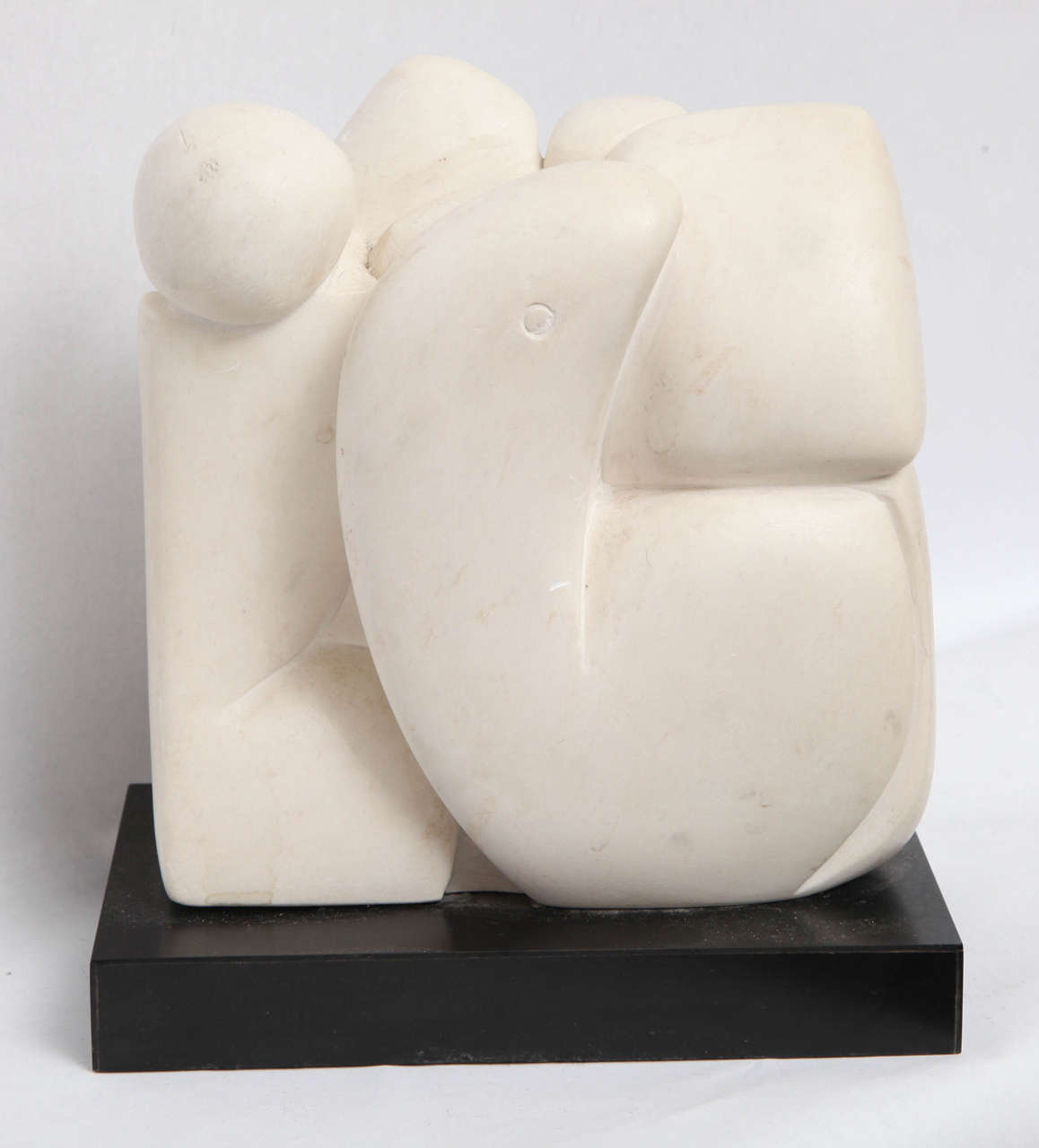 William P Katz Sculpture Mid-Century Modern= Abstract carved marble 1970's