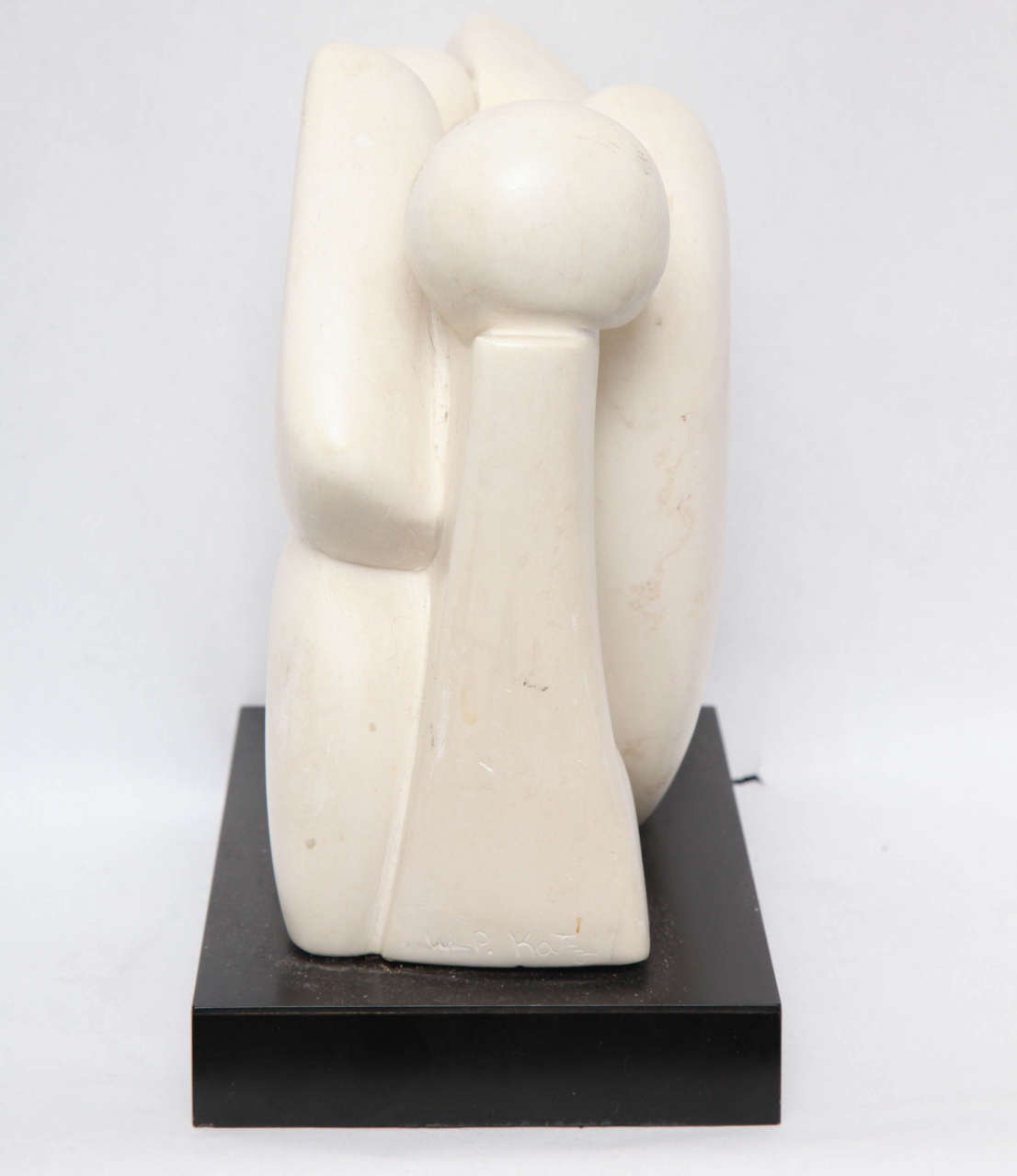 Late 20th Century William P Katz Sculpture Mid-Century Modern Abstract carved marble 1970s For Sale