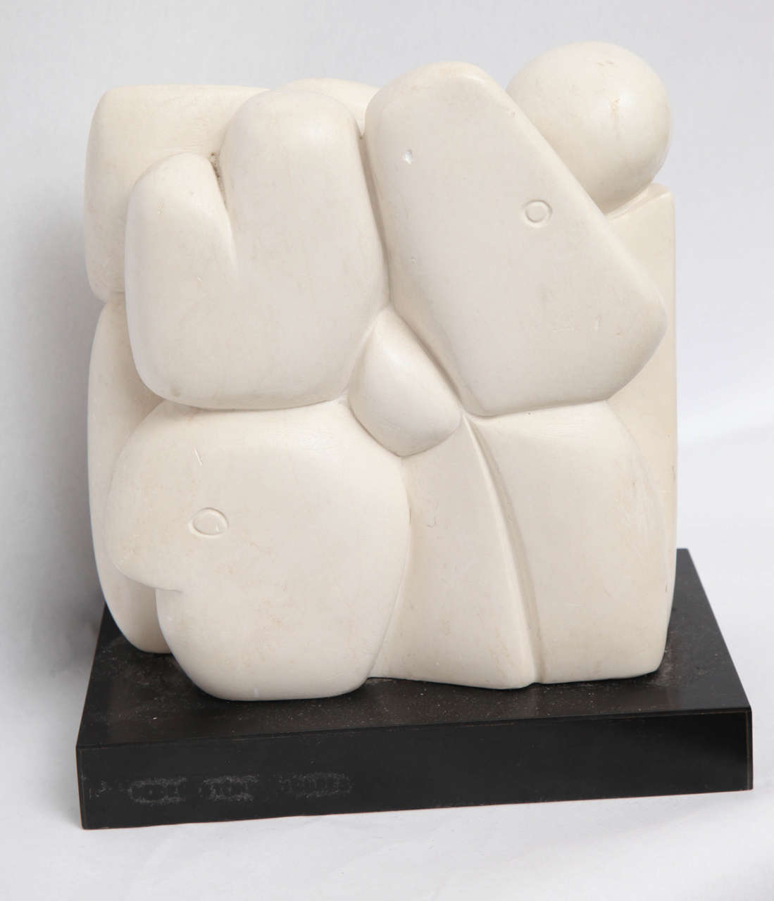 Marble William P Katz Sculpture Mid-Century Modern Abstract carved marble 1970s For Sale