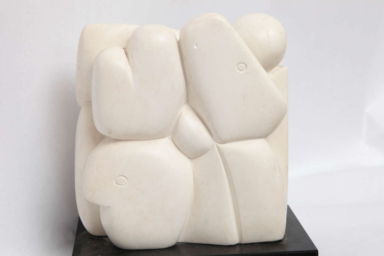 William P Katz Sculpture Mid-Century Modern Abstract carved marble 1970s For Sale 1