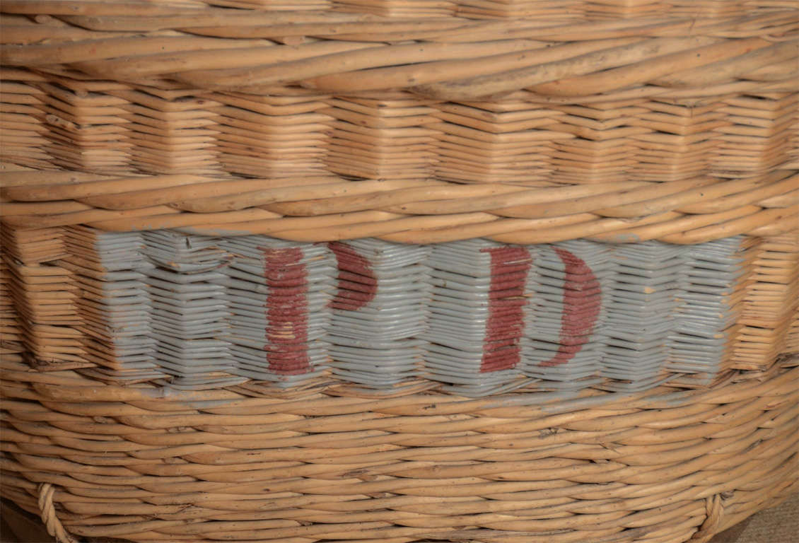 20th Century French 1920s Wicker Champagne Basket