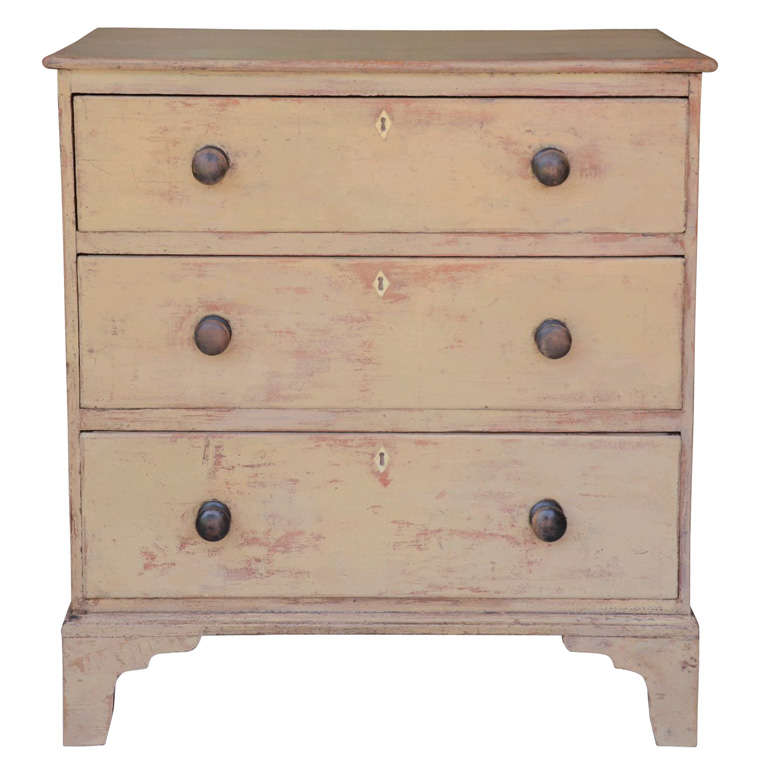 Early 19th Century English Painted Chest of Drawers For Sale