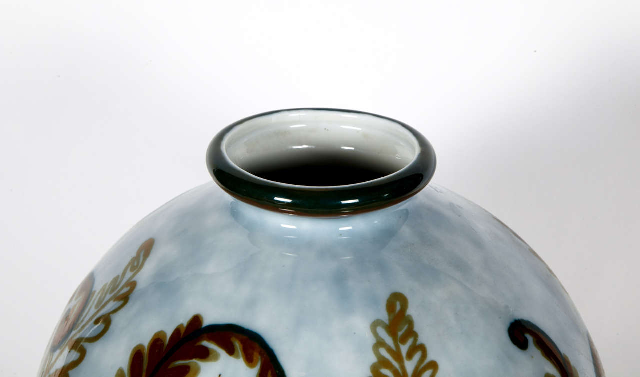 1960's vase in porcelain by Camille Tharaud In Excellent Condition In New York, NY