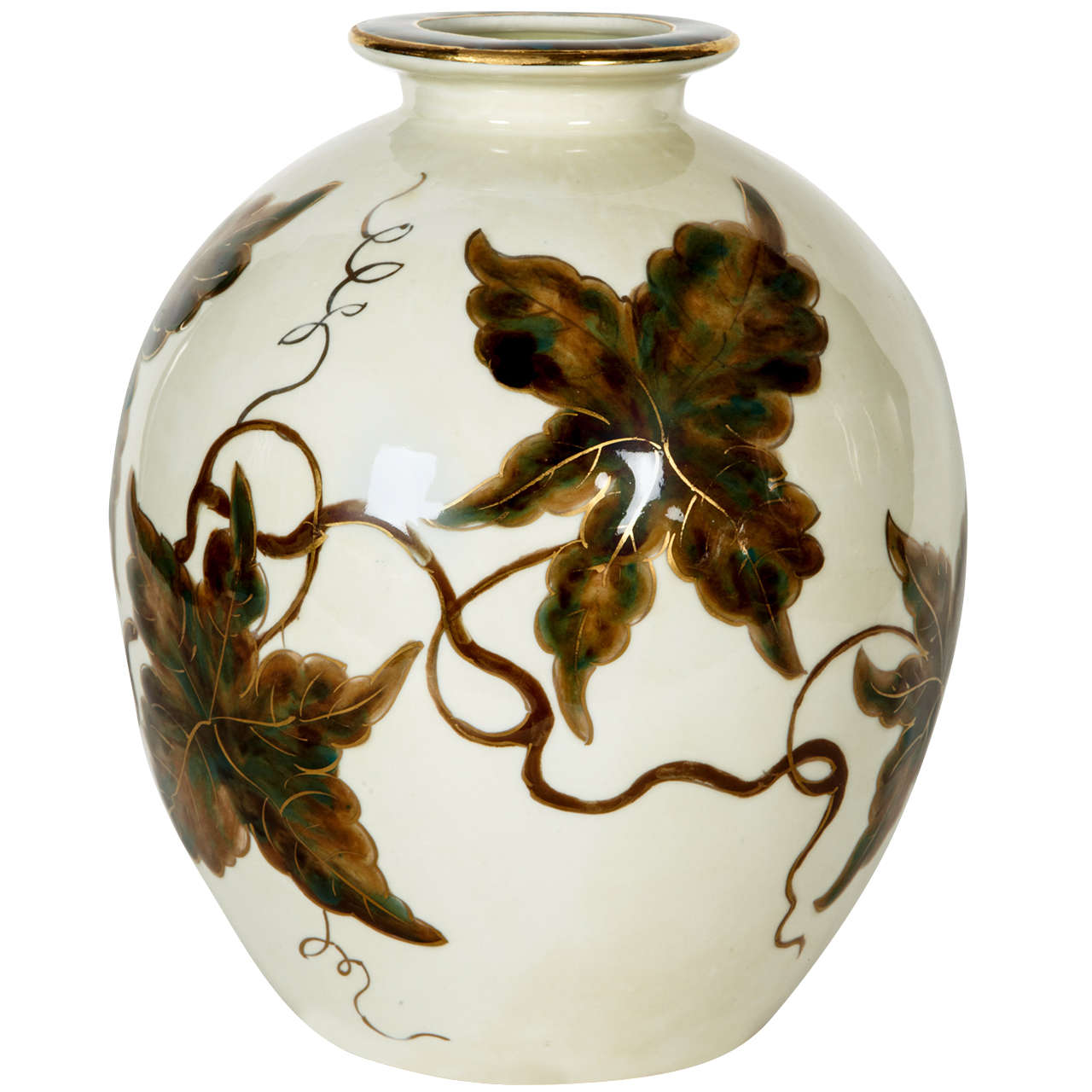 Nice Vase in Limoges Porcelain by Camille Tharaud